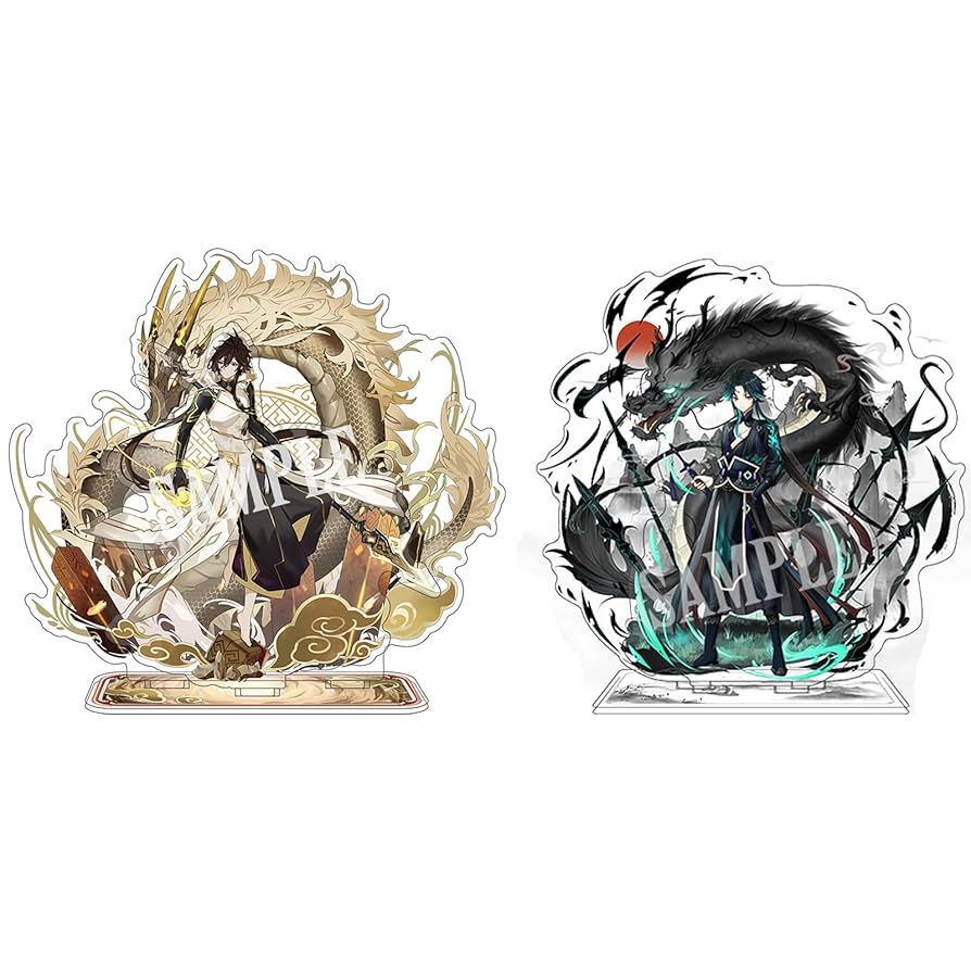 原神 スイパラ 魈 鍾離 アクスタ スイパラコラボ 原神 アクスタ 鍾離 魈